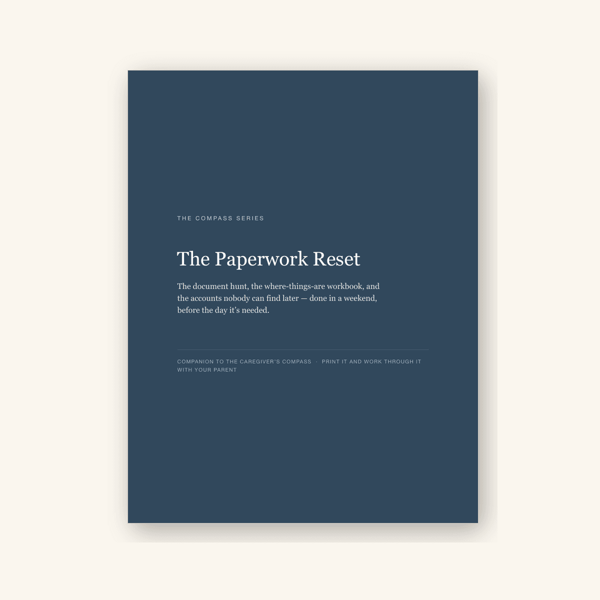 The Paperwork Reset — document and accounts workbook